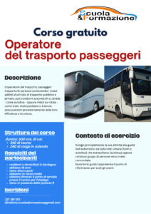 CORSO GRATUITO “Operatore del trasporto passeggeri”