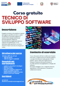 CORSO GRATUITO TECNICO DI SVILUPPO SOFTWARE